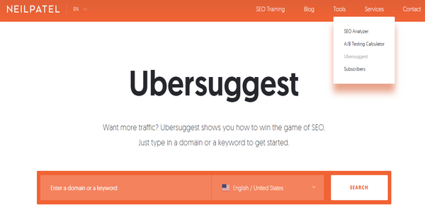 ubersuggest for long tail keyword