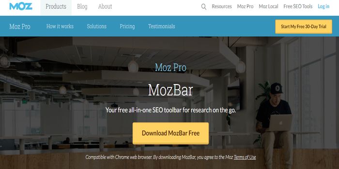 mozbar backlink checker seo tool