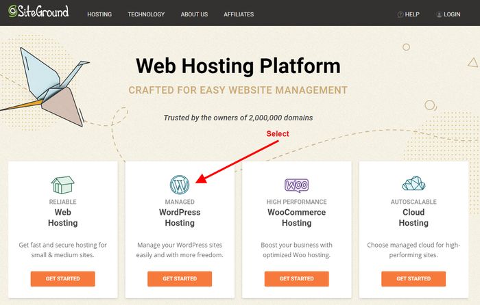 Site grouns website hosting medium